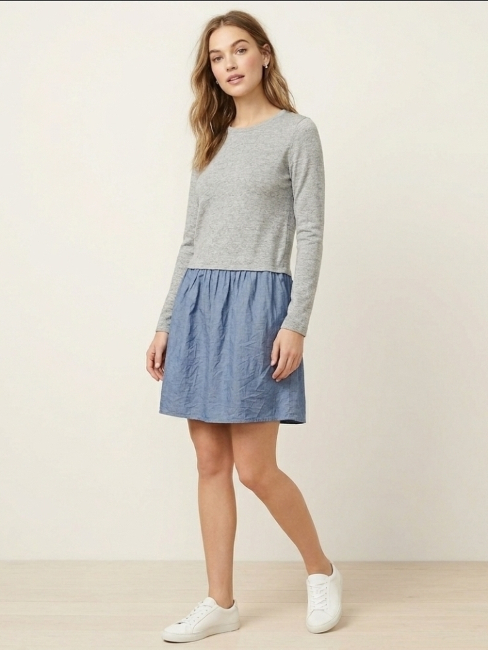 J.CREW mix Fabric Dress Size S